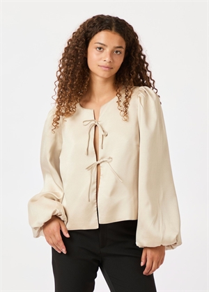 Daliska dull satin bluse Sand Neo Noir 